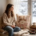 thumbnail image 4 of Vintage Pink Christmas Throw Pillow Cover, Decorative Holiday Cushion Case for Sofa Home Decor., 4 of 6