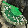 thumbnail image 4 of D-GROEE Folding Fan, Cloth Folding Hand Fan, For Cooling, Performances, Decorations, Gifts, Vintage Style Exquisite Pattern Folding Fan Photography Prop, 4 of 6