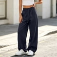 thumbnail image 7 of Guluxicc Women's Pants with Pockets Elastic Waist Drawstring Straight Leg Pants for Everyday Wear Summer Casul Outfits, 7 of 7