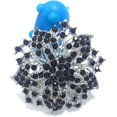 thumbnail image 2 of Joyería de moda hermosa broche de cristal plateado con diamantes de imitación para mujer, 2 of 5