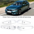 thumbnail image 4 of Trim 4pcs ABS Chromed  Window Lifter Switch Panel Cover Trim Fits For 3 Series G20 G28 2020, 4 of 8