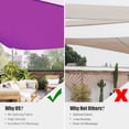 thumbnail image 5 of Yescom 28FT Triangle Sun Shade Sail 97% UV Block Commercial Carpark Pool Camping Beach Playground Outdoor Fuchsia Purple, 5 of 10