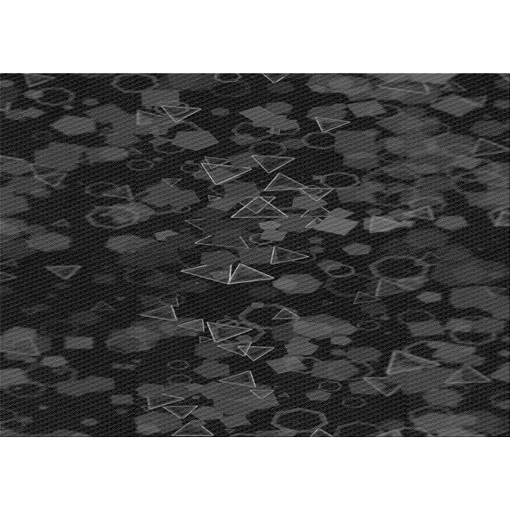 Ahgly Company Indoor Rectangle Patterned Midnight Gray Area Rugs, 4' x 6'