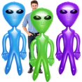 thumbnail image 2 of 3 Pcs Alien Inflates Inflatable Alien Jumbo Alien Blow up Toy for Party Decorations, Halloween, Birthday, Alien Theme Party, 2 of 10