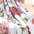 thumbnail image 3 of Decorative Floral Fuzzy Blanket: Soft, Cozy 50x60in Flannel Throw Blanket with Flowers Design - Bed Throw Blanket for Bed, Sofa, Couch & Chair, 3 of 5