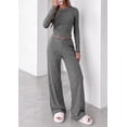 thumbnail image 3 of PRETTYGARDEN Women 2 Piece Striped Lounge Sets Soft Cozy Knit, Matching Airport Travel Outfits, Long Sleeve Shirts, Wide Leg Pants Pockets, Fall Winter Comfy Casual Clothes, 3 of 8