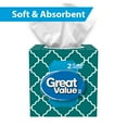 thumbnail image 1 of Great Value 2-Ply Facial Tissues, 1 Cube Box, 80 Tissues, 1 of 7