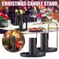 thumbnail image 1 of onlyliua Ofertas Candelabros de Hierro Forjado, Candelabros Negros para Velas Cónicas, 1 of 1