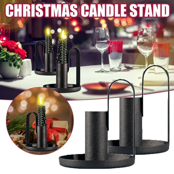 Retro Wrought Candle Holders, Black Candlestick Holders for Taper Candles Candle Holders for Pillar Candle Holders for Candle Making Candlesticks Holder Stone Candlestick Holder Candle Stick Set