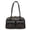 Black, variant on HUISZJ Retro Top Handle Bag, Multi Pockets Shoulder Bag, PU Leather Handbag for Travel Work Picnic (Black)