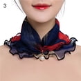 thumbnail image 2 of Trayknick Scarf Painting Print Imitation Pearl Durable Ruffle Edge Lady Headscarf for Banquet, 2 of 13