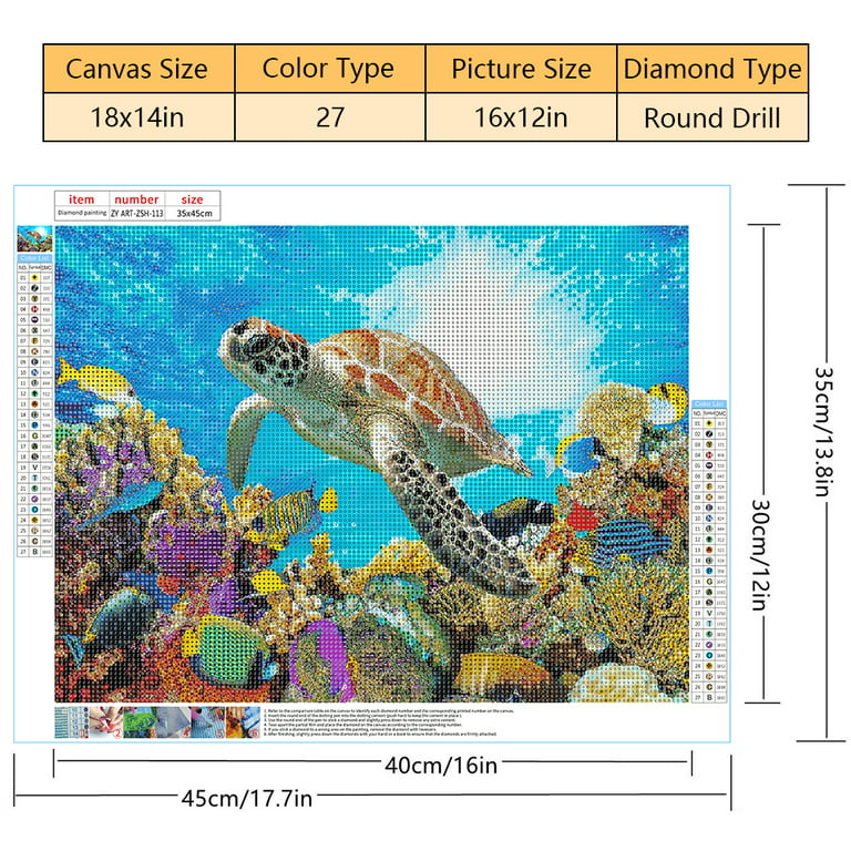  AOKLLA Diamond Painting Kits for Adults Clearance, 4 Pack Sea  Animals Diamond Art Kits for Kids, DIY 5D Round Full Drill Crafts Diamond  dots Home Wall Decor Gifts Seahorse Turtle Shark (