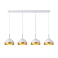 thumbnail image 5 of SC13354WH Artcraft Lighting Dash - 4 Light Island In Modern Style-8 Inches Tall and 8 Inches Wide-White/Gold Finish, 5 of 5