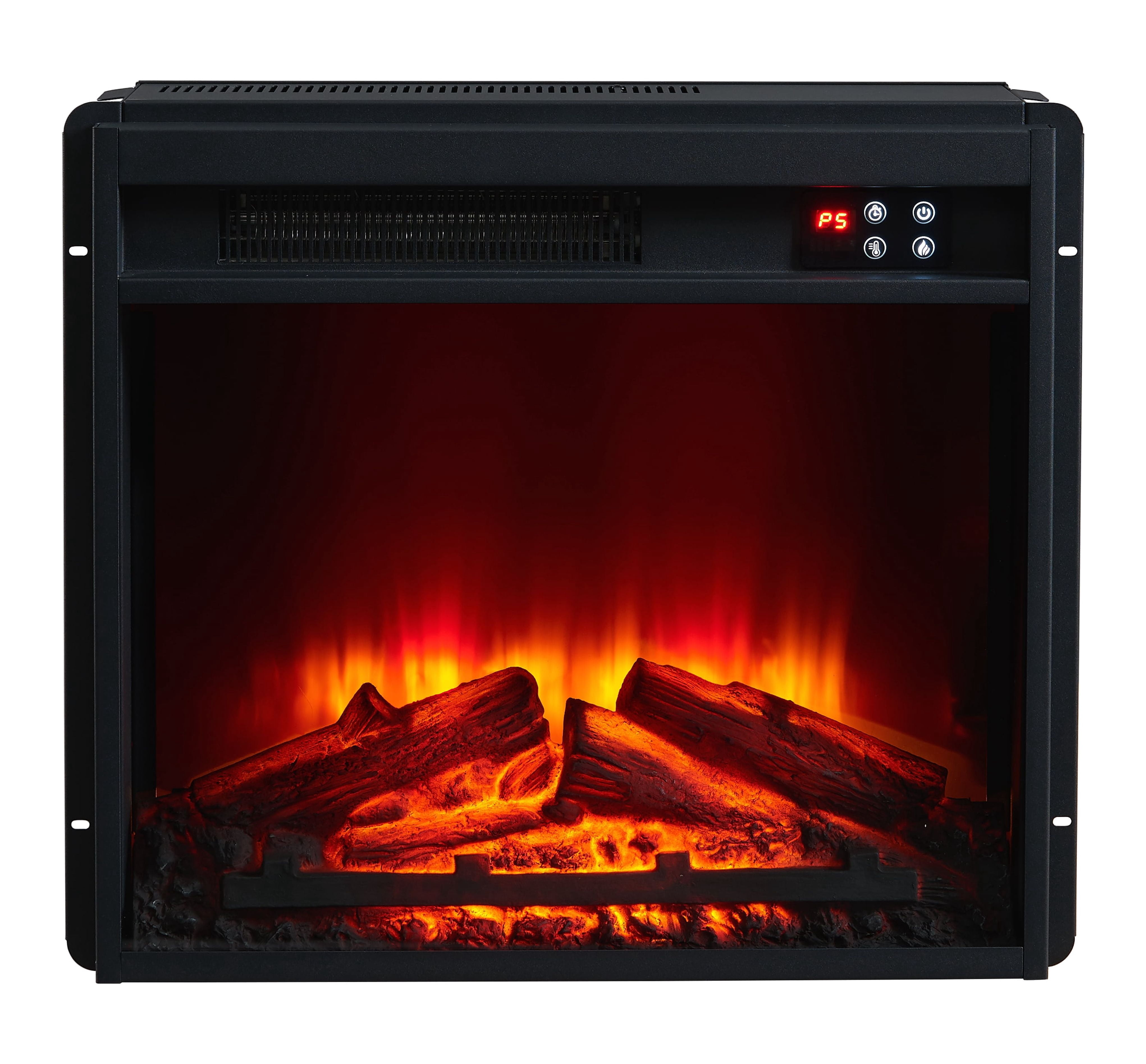 Joy River 40” Electric Fireplace with Faux Brick Interior and Remote Control in Brown Finish