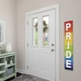 thumbnail image 5 of My Word! Welcome Pride Rainbow - Tall Outdoor Porch Board Welcome Sign for Front Porch Yard Patio Deck or Door - Hanging Standing or Leaning Tall Vertical Farmhouse Rustic Front Porch Decor 8"x46.5", 5 of 5