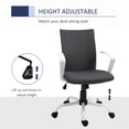 thumbnail image 4 of Vinsetto Mid Back Office Chair, Linen Swivel Computer Chair, Charcoal Grey, 4 of 10