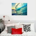 thumbnail image 4 of Creowell Canvas Prints Wall Art Blue Ocean Wave Surfing Sea Picture Paintings on Canvas Modern Canvas Art For Home Room Office Wall Decorations 20x16 in/16x12 in, 4 of 4