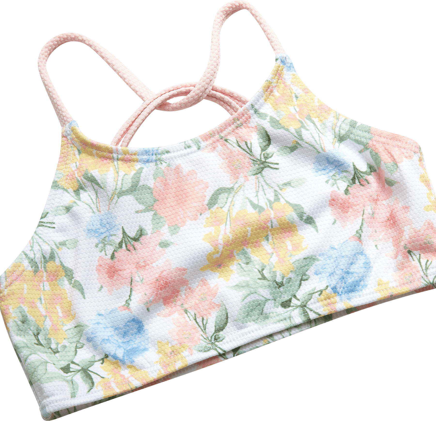 Jessica Simpson Girls' Three-piece Bikini Swimsuit Set with Rashguard, Sizes 4-16