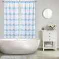 thumbnail image 5 of Danolaps Kitchen Valance,Waffle Weave Textured Farmhouse Window Treatment Decor Curtains Dyed Striped Pattern Curtain Valance With Rod Pocket Cafe Curtains,One Panel, 5 of 9