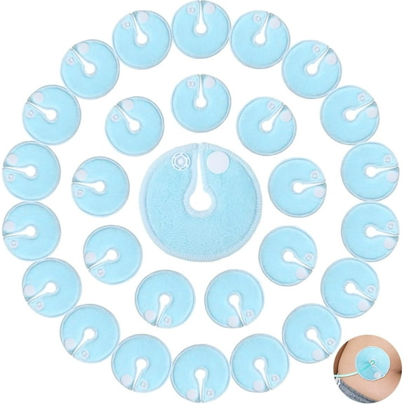 BlinkLLX 14 Packs Soft g Tube Pads Holder Abdominal Feeding g Tube Button Cotton Pads Covers for Nursing Care(Light Blue)