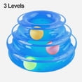 thumbnail image 1 of 3/4 Levels Pet Cat Toy Training Amusement Plate Kitten Tower Tracks Disc Cat Intelligence Triple Disc Tumbler Ball Interactive, 1 of 5