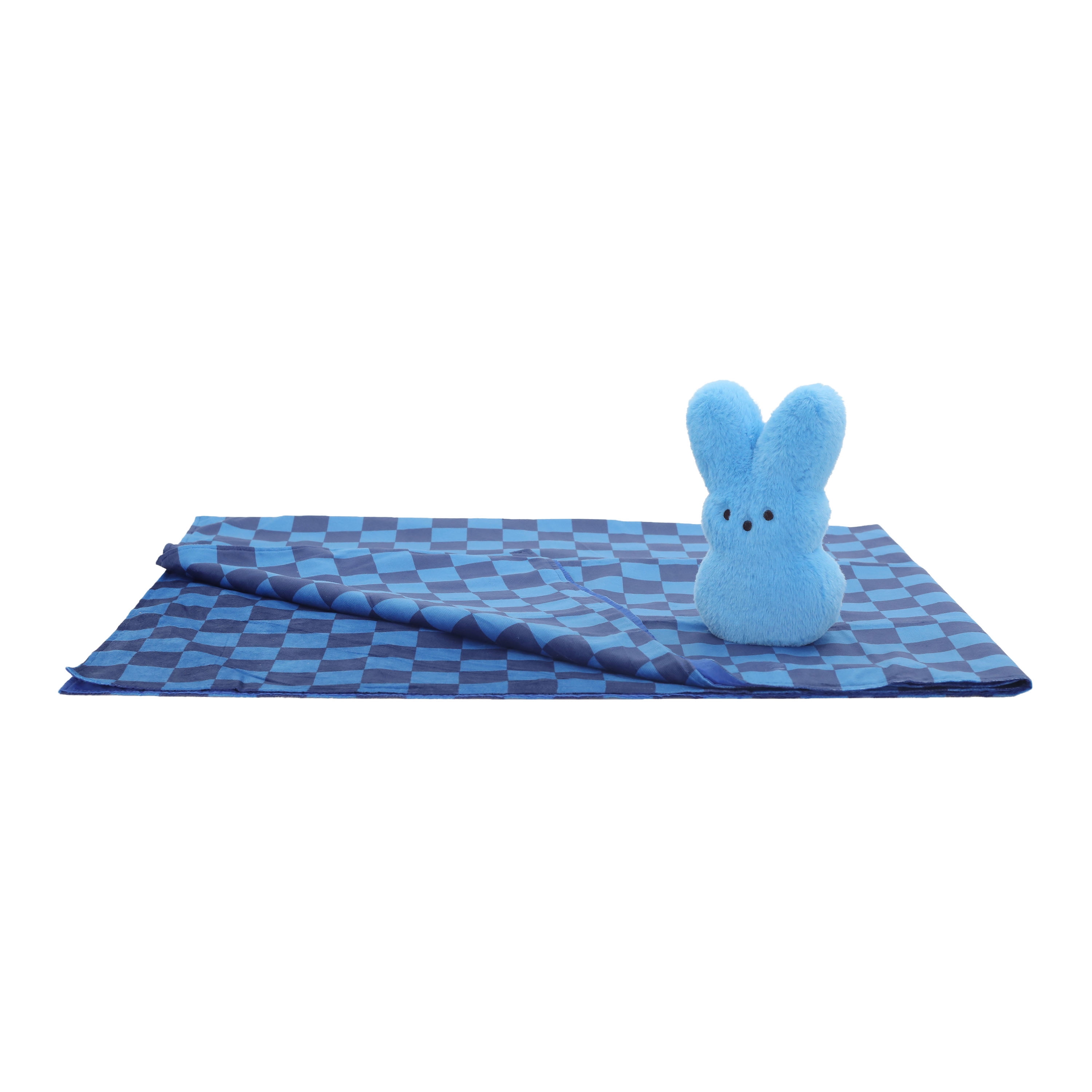 PEEPS® Blue Bunny Plush with Matching Blanket, Two-Piece Easter Gift Set