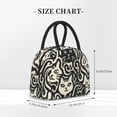 thumbnail image 2 of Balery Abstract Cat Faces Pattern Bolsa de Almuerzo para Mujeres, Caja de Almuerzo, Bolsa de Almuerzo Pequeña Impermeable, Tote de Almuerzo Reutilizable con Gran Capacidad, 2 of 6