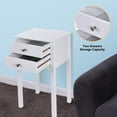 thumbnail image 6 of Gymax Side Table End Accent Table Night Stand W/ 2 Drawers Furniture White, 6 of 10
