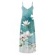 thumbnail image 4 of Puntoco Vestidos Mujer Moda Elegante Verano Casual Sólido V-Cuello Camis Vestido Largo Sin Mangas, 4 of 5