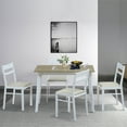 thumbnail image 4 of Costway 5 Piece Dining Set Table & 4 Chairs Wood Kitchen Dining Room Breakfast Furniture, 4 of 10
