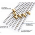 thumbnail image 3 of Trapezoidal thread spindle trapezoidal rod for 3D printers, T8 lead screw, lead screw thread 8 mm, pitch 2 mm, screw pitch 2 mm, lead screws made of stainless steel with T8 nut, 3 of 5