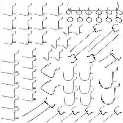 Footpeg Holder - 50 Piece Metal Steel for Peg Board Hole Tool Hook Rack Holder Hanger Assortment