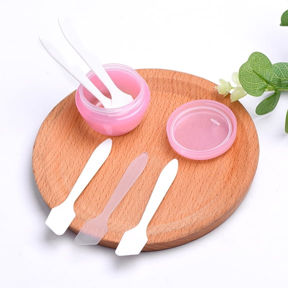 COOPHYA 200Pcs Facial Mask Mixing Spoon for Cosmetics Reusable Small Mini Spatula 8.2x1.5in Plastic
