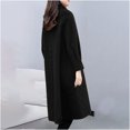 thumbnail image 5 of RYDCOT Winter Coats for Women Woolen Single-Breasted Long Peacoat Jacket Casual Trench Coats for Women with Pockets Elegant Outerwear Overcoat Sale, 5 of 5