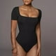 thumbnail image 2 of Body Escote Cuadrado Manga Corta Mujer Panti Blusa Elegante, 2 of 8