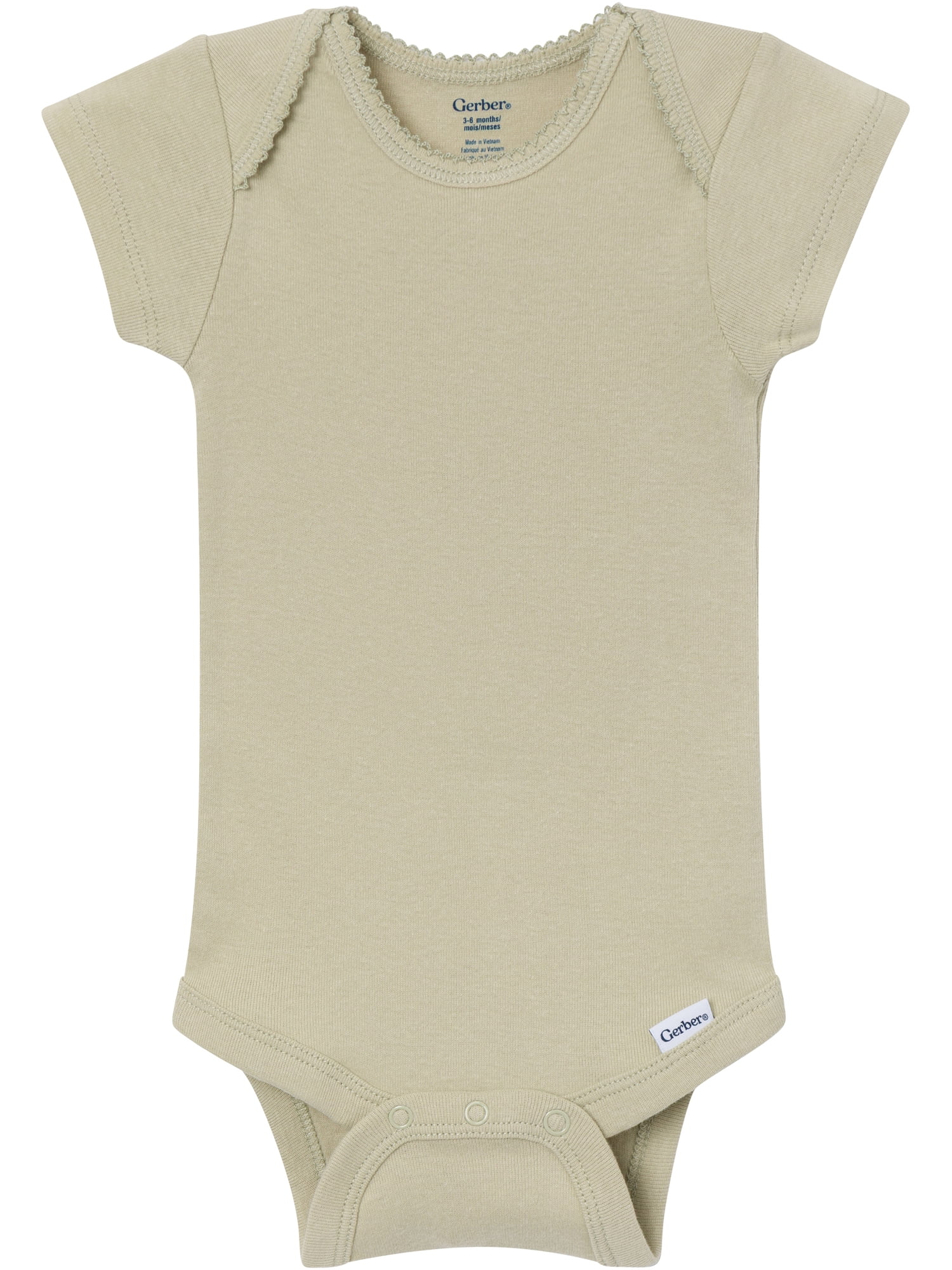 Gerber Baby Neutral Short Sleeve Onesies, 8-Pack, Sizes 0/3 Newborn - 12 Months