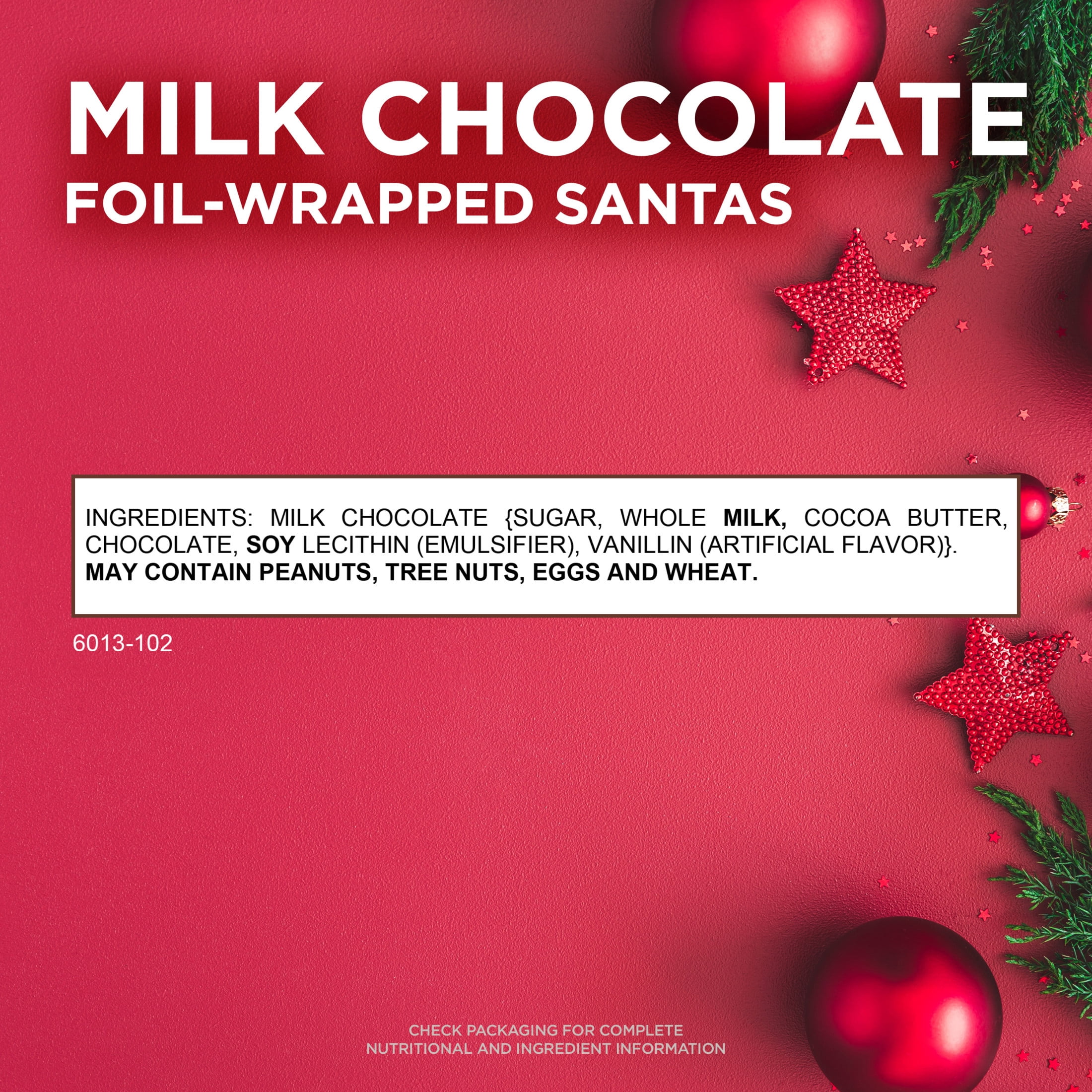 (2 pack) RUSSELL STOVER Christmas Foil-Wrapped Santas in Solid Mik Chocolate Gift Bag, 10 oz. (≈ 40 pieces)