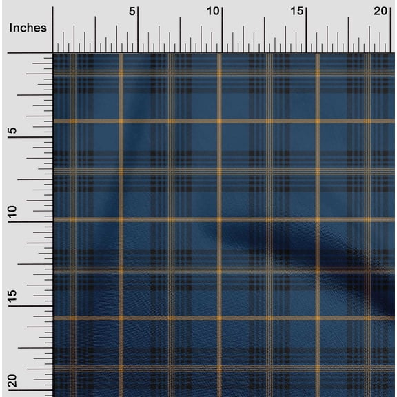 oneOone Silk Tabby Fabric Tartan Check Print Sewing Fabric BTY 42 Inch Wide
