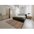 thumbnail image 4 of Ahgly Company Indoor Round Abstract Brown Red Abstract Area Rugs, 3' Round, 4 of 6