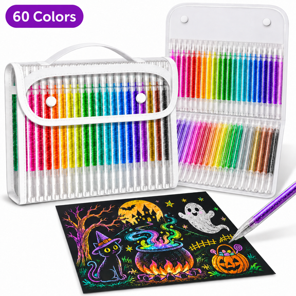Vibrant Glitter Gel Pen Set, 2027 New Glitter Gel Pens