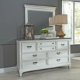 thumbnail image 3 of Liberty Furniture Industies, INC Queen Panel Bed, Dresser & Mirror, Night Stand - White w/ Charcoal Tops, 3 of 16