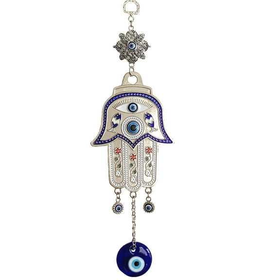 Turkish Blue Evil Eye Oval Shape  Hanging Decor Ornament for Protection
