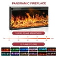 thumbnail image 6 of Easoger 36 Inch Fireplace TV Stand for TVs up to 80", LED Light Entertainment Center with 3-Sided Glass Fireplace, TV Console, White, 6 of 11