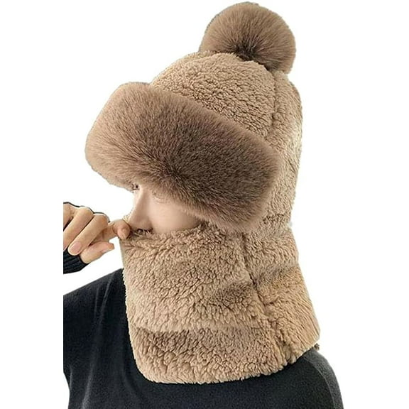 CoCopeaunts Womens Knit Beanie Hat Scarf Fleece Lined Peruvian Circle Scarf Warm Knit Hat Pom Skull Cap