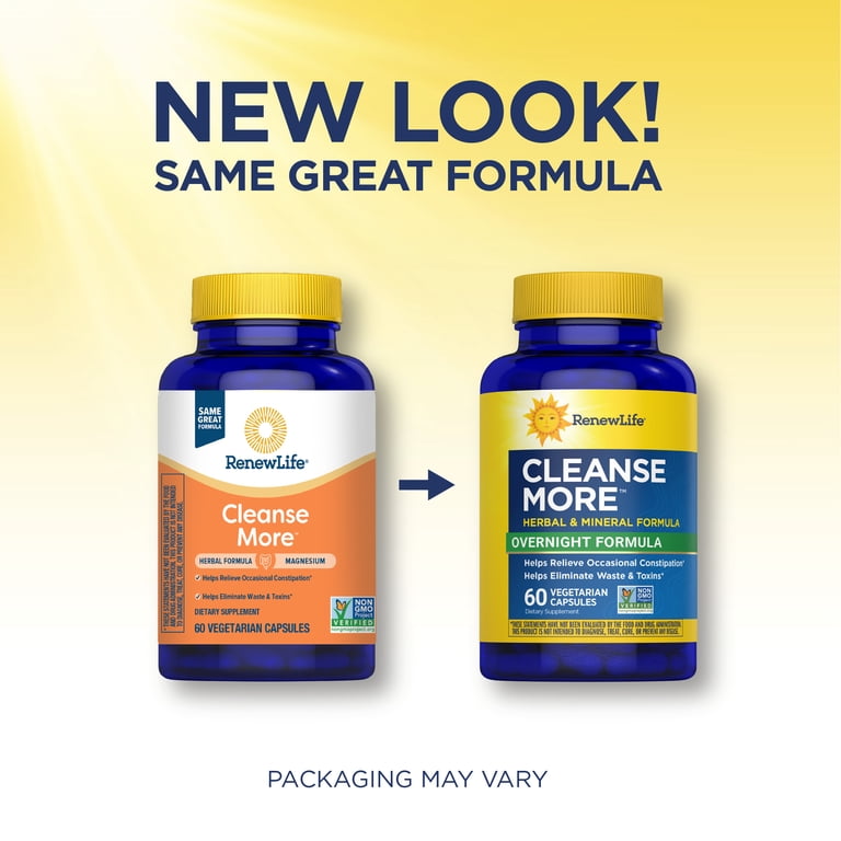 Renew Life, Cleanse More, Herbal and Mineral Supplement, 60