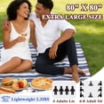 thumbnail image 2 of cyrico Picnic Blanket 80" x 80" Extra Large Waterproof Foldable Outdoor Blanket for 6 to 8 Adults with Carry Strap, 3-Layer Picnic Mat for Beach, Camping, Park, Lawn and Travel, 2 of 8