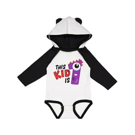 

Inktastic This Kid is One- Monster First Birthday Gift Baby Boy or Baby Girl Long Sleeve Bodysuit