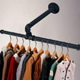 thumbnail image 4 of SKISUNO Rack Industrial De Pared En Hierro Negro Para Organizar Prendas Y Accesorios En Hogar O Tienda, 4 of 8