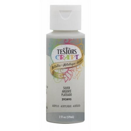 Testor  2 oz Silver Metallic Acrylic Craft Paint