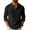 Black, variant on Cmfcve Men's Linen Henley T-Shirts Long Sleeve Casual Beach Shirts Regular Relaxed Fit Lightweight Fall Pullover Tops